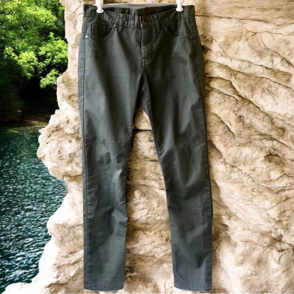 Patagonia Worn Wear Pants Green Organic Cotton Hiking Trail Womens 8
